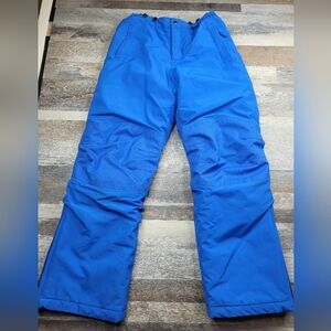 Land's End The Squall Insulated Snow Pants Youth size 14 Blue Grow-A-Longs